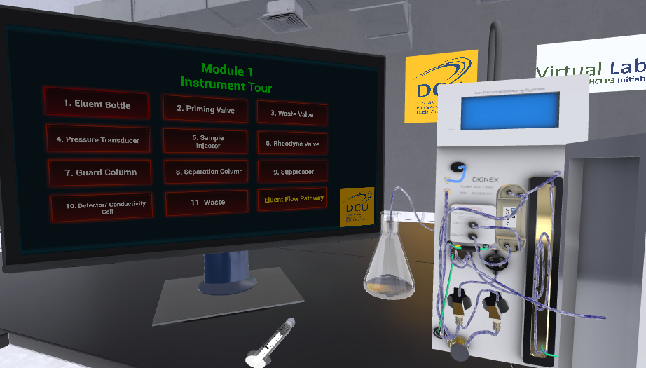 Virtual Lab Chemistry Ion Chromatography Components