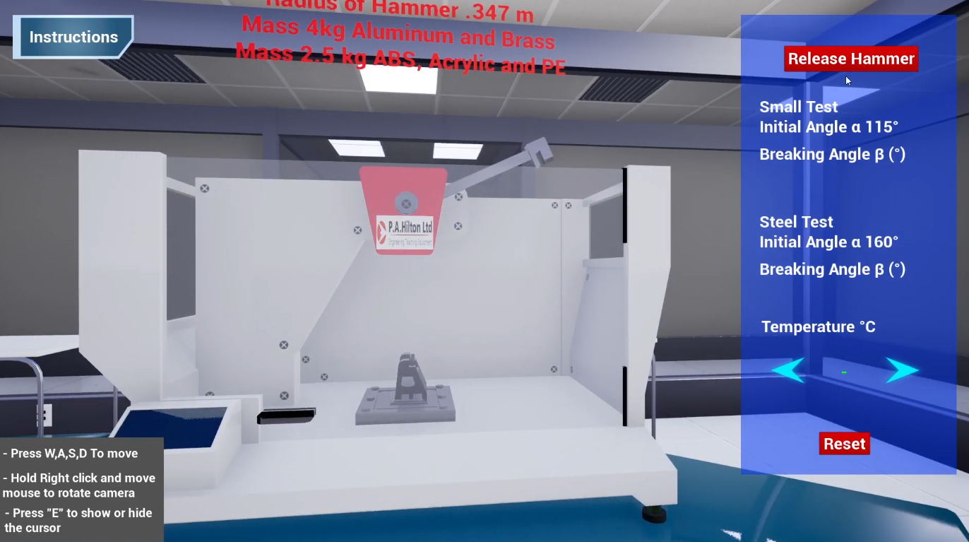 Virtual Lab Mechanics Charpy Test